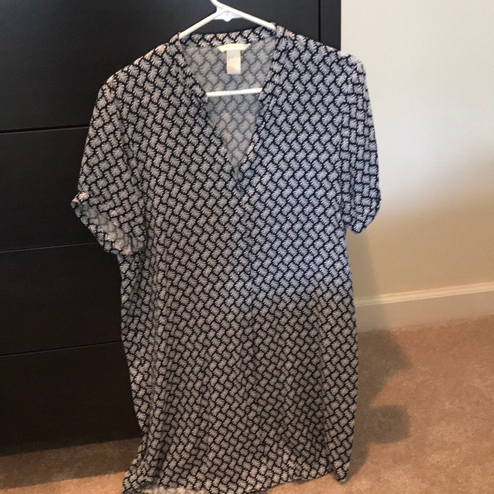 Navy and white comfy cute shift dress